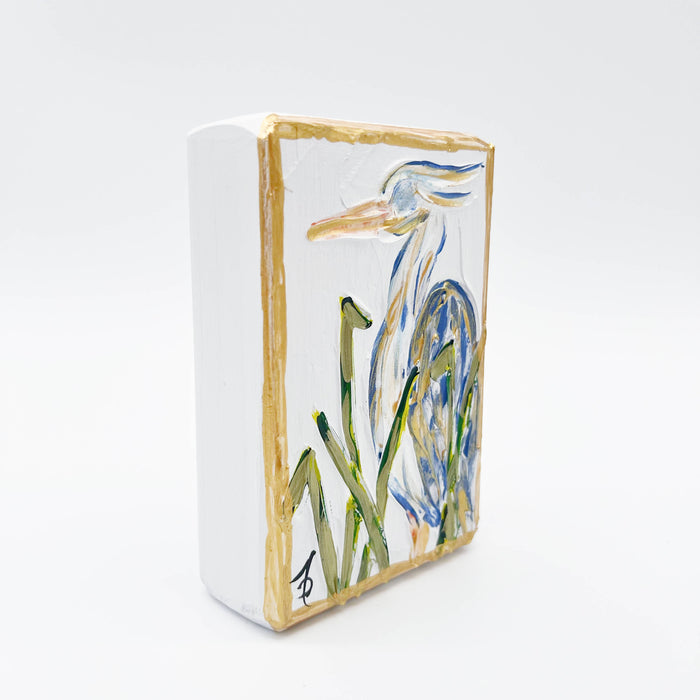 Heron Textured Art Block