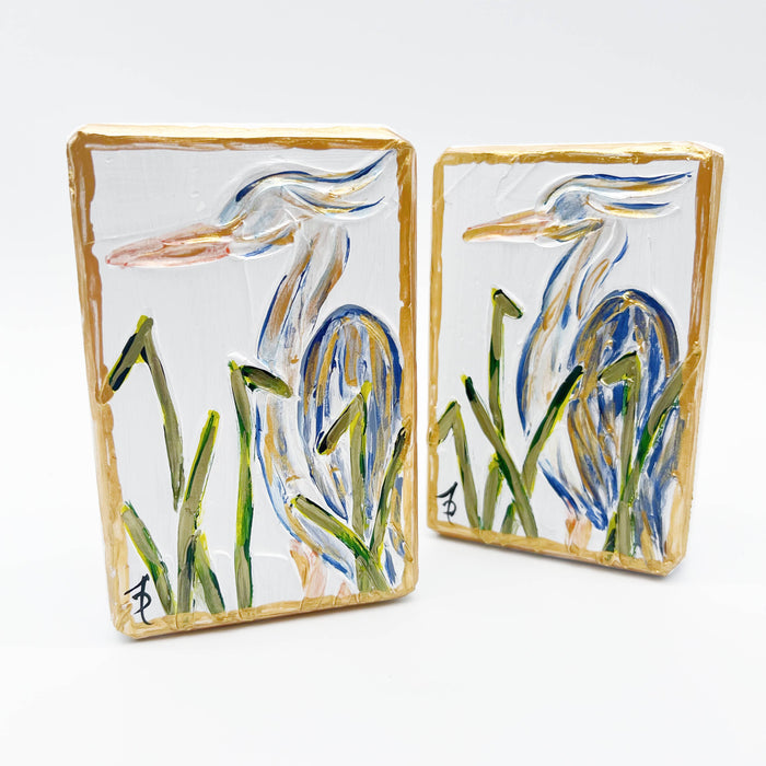 Heron Textured Art Block