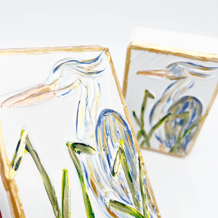 Heron Textured Art Block