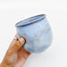 Yvonne Brown Pottery Blue Easy to hold wine sipper, Perfect gift for mom, NOLA