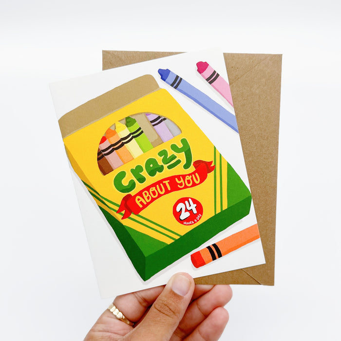 Crazy Crayons Love Card