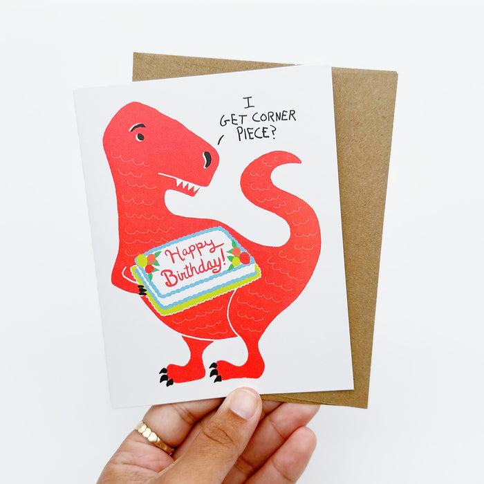 Dinosaur Birthday Cake Card