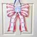 Patriotic Bow Door Hanger, Home Malone, New Orleans art, Red White and Blue, Stars and Stripes, Coquette Trend, Pretty Bow, Summer Bow, Cute Door Decor, Summer Decor, Fourth of July, July 4th, Memorial Day, Labor Day, Veterans Day, Girly Bow Decor