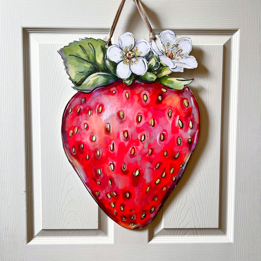 Summer Sweet Fruit Strawberry Home Decor Door Hanger, Spring Collection, Louisiana Strawberry, Vibrant, NOLA, Home Malone, Gift for Mother's Day, Wedding Gift Guide