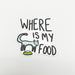 Funny, relatable cat food sticker