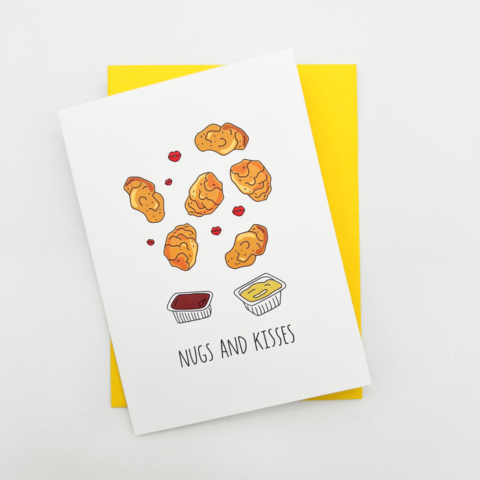 Chicken Nugs and Kisses Card