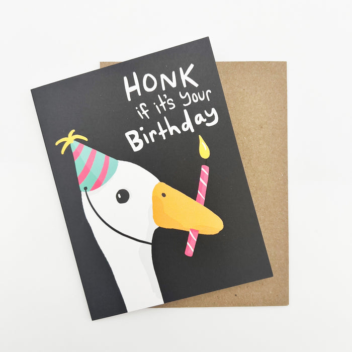 Goose Honk Birthday Card