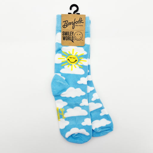 Bonfolk Blue Skies Sunny Days Soft Socks for Big Kids // Gift Guide for Kids // Big Kid Socks// Brand That Gives Back