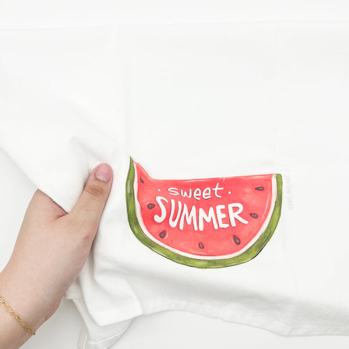 Sweet Summertime Watermelon Tea Towel