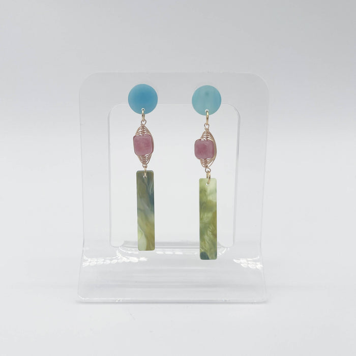 Jade Tropical Dangle Earrings