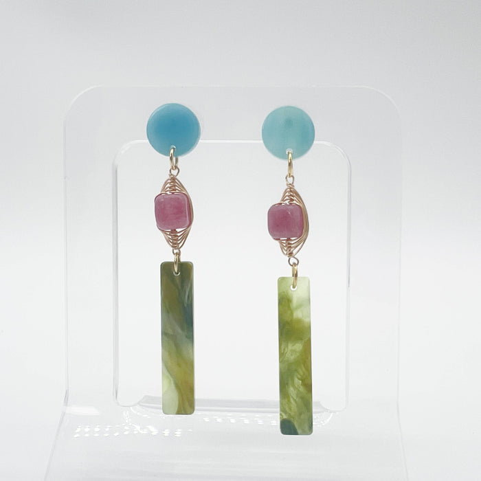 Jade Tropical Dangle Earrings