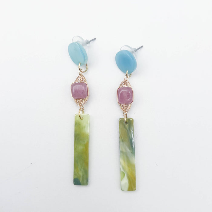 Jade Tropical Dangle Earrings