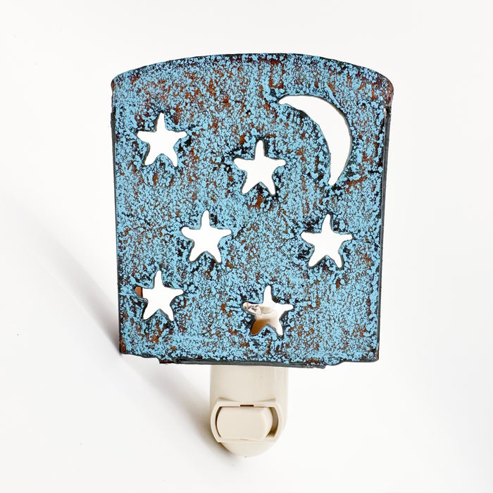 Metal Night Light: Moon & Stars