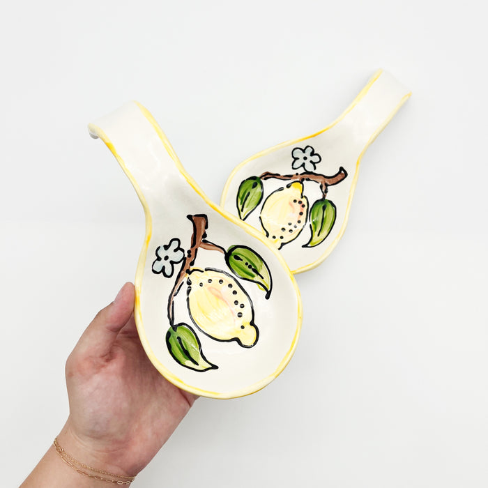 Magnolia Creative at Home Malone Springtime Cute, Vibrant Yellow Lemon Spoon Rest // Gift Ideas for New Home Owners // Handpainted + Handmade Ceramics // New Orleans Gift Guide