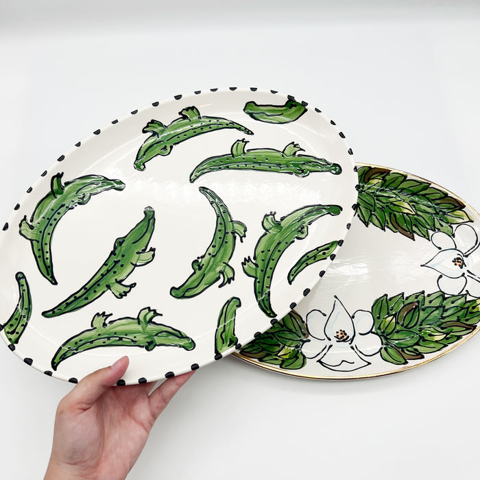 Oval Serving Tray: Ginger Jar