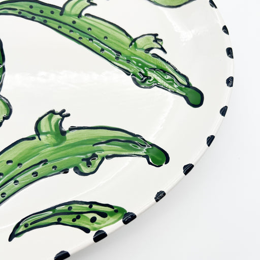 Magnolia Creative at Home Malone Fun Green Gator Serveware Platter - Gift Ideas for the host - Unique Gift Ideas - Handpainted - Handmade