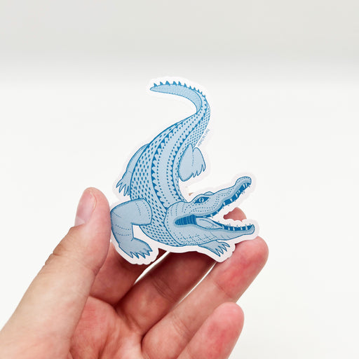 Home Malone Pixel & Ink Creative Stationery Alligator Blues Sticker for Waterbottle, Car, Laptop, Etc. // New Orleans Louisiana Gators// City Park // NOLA / Waterproof Decal