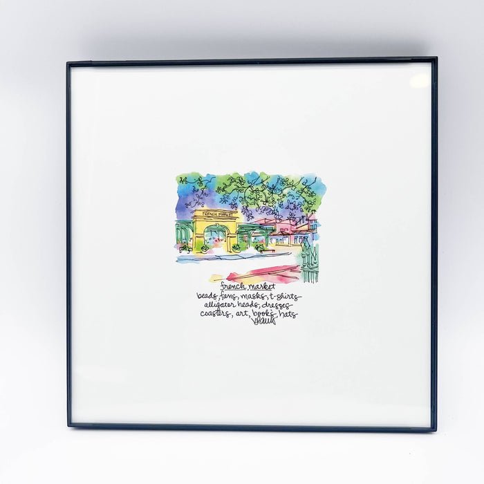 Framed Haiku Art Color: French Market