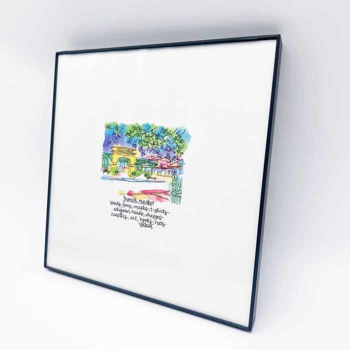 Framed Haiku Art Color: French Market