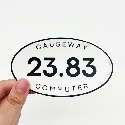 Home Malone Designs Causeway Commuter 24 Miles Long Badge of Honor Sticker for Locals - Lake Pontchartrain Bridge Decal Bumper Sticker - New Orleans Commute