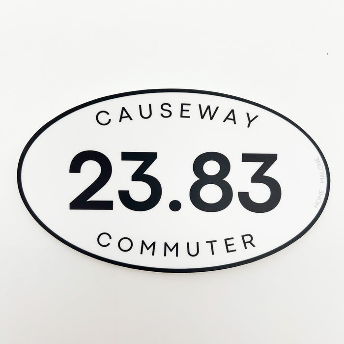 Home Malone Designs Causeway Commuter 24 Miles Long Badge of Honor Sticker for Locals - Lake Pontchartrain Bridge Decal Bumper Sticker - New Orleans Commute