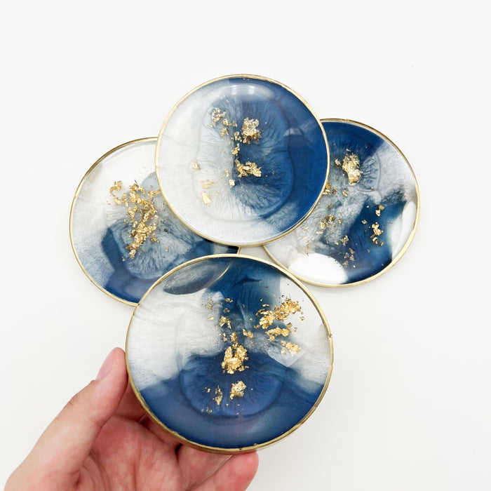 Perfectly Round Coasters: Navy