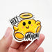 Home Malone Designs Holy Macaroni Noodle with Halo Cute Animated Waterproof Decal - Punny Friends - Designed in New Orleans, LA - Adorable for Waterbottles, Laptops, Car, Etc. - Holy Macaroni!