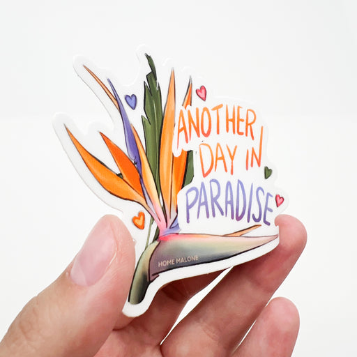 Home Malone Design Another Day In Paradise Birds of Paradise Plant Sticker Waterproof Decal - Sticker Collection - New Orleans, LA - Gift Idea for Plant Parents