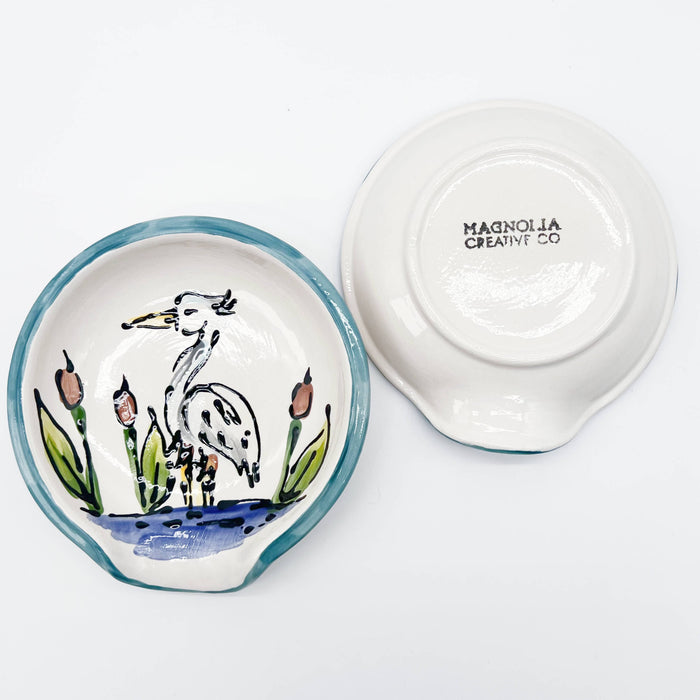 Round Spoon Rest: Swamp