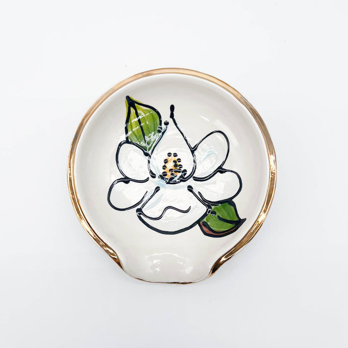 Round Spoon Rest: Magnolia