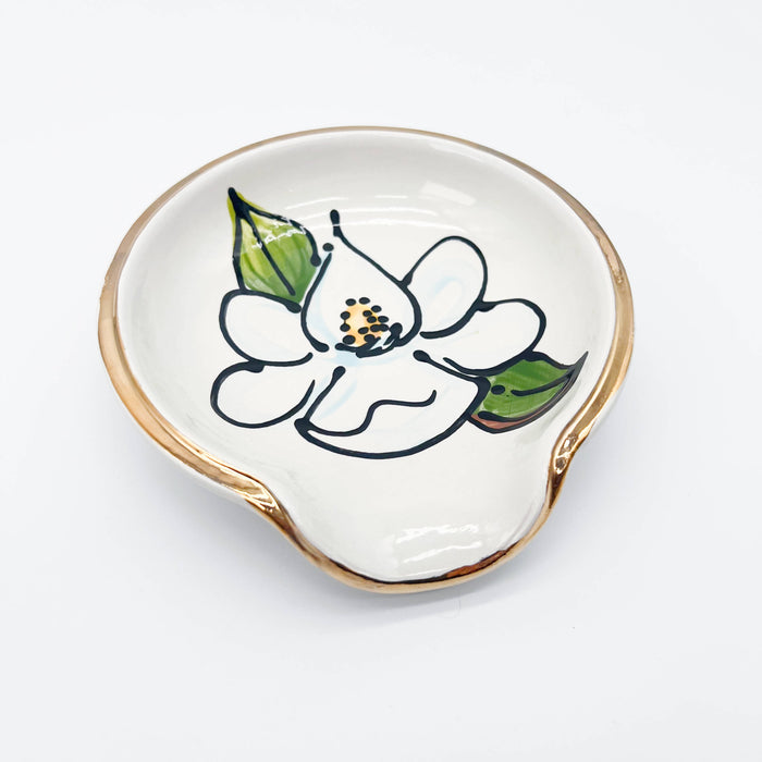 Round Spoon Rest: Magnolia