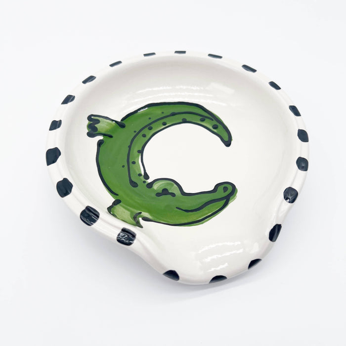 Round Spoon Rest: Alligator