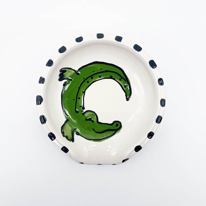 Round Spoon Rest: Alligator