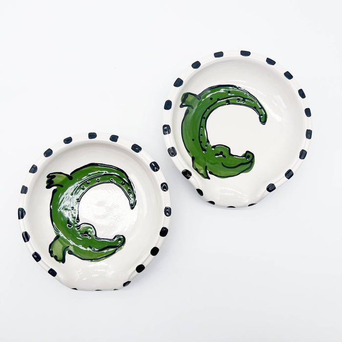 Round Spoon Rest: Alligator