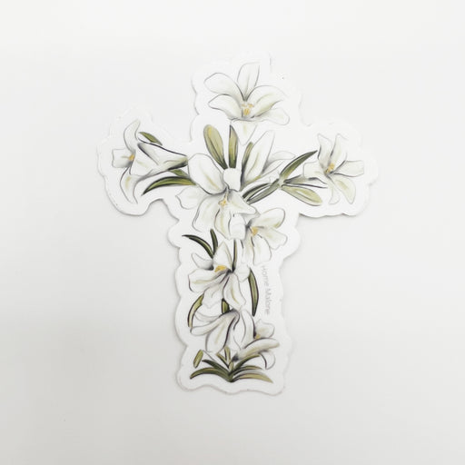 Pretty Elegant Easter Peace Lily Vinyl Sticker