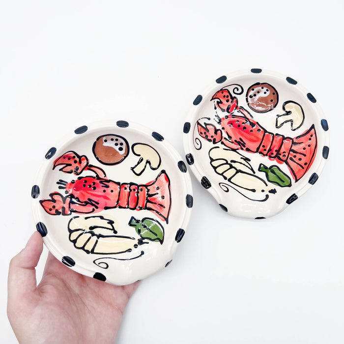 Round Spoon Rest: Crawfish