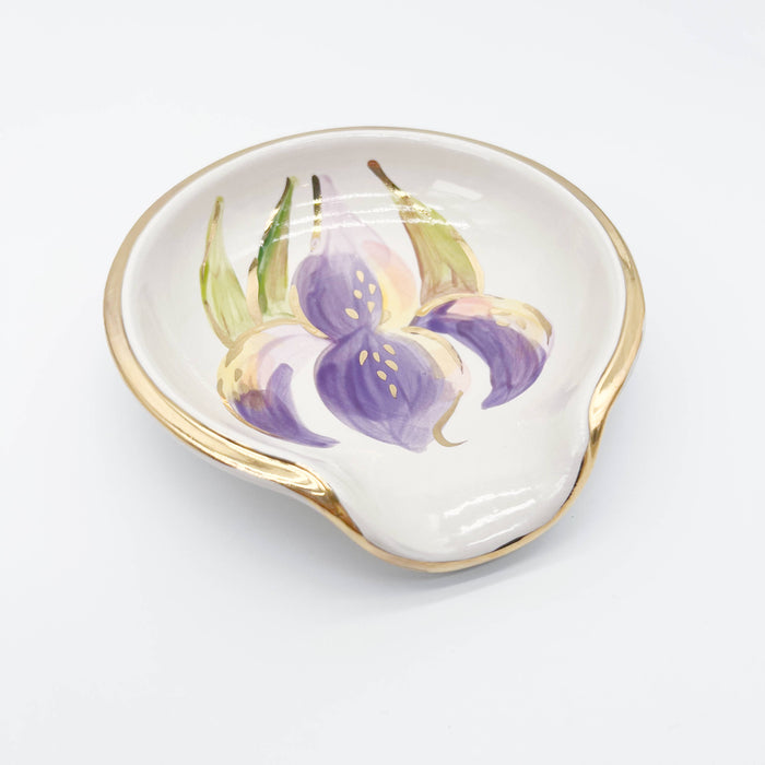 Round Spoon Rest: Iris