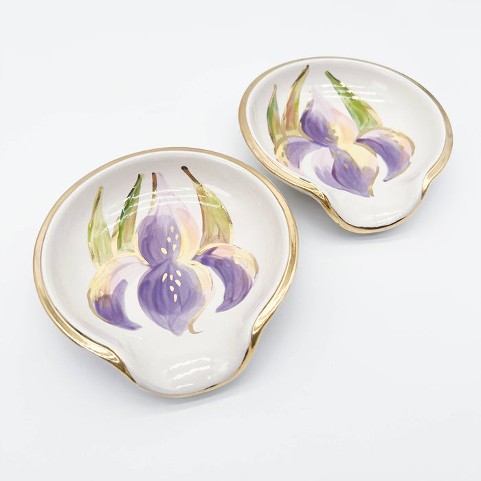 Round Spoon Rest: Iris