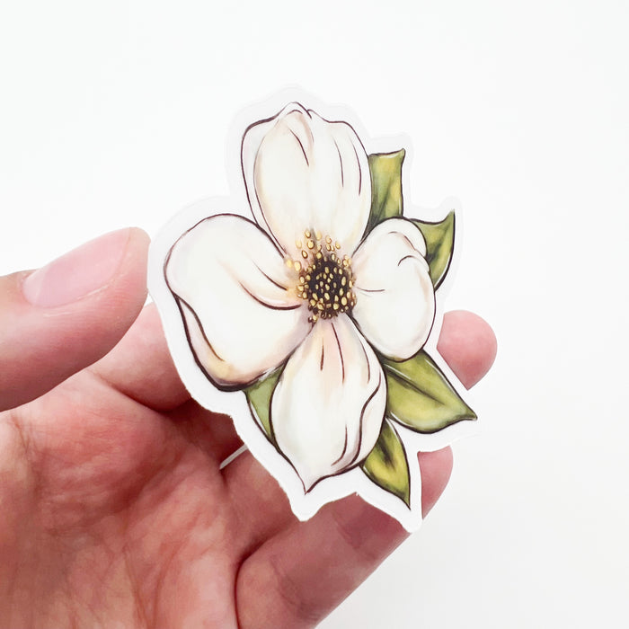 White Dogwood Flower Sticker