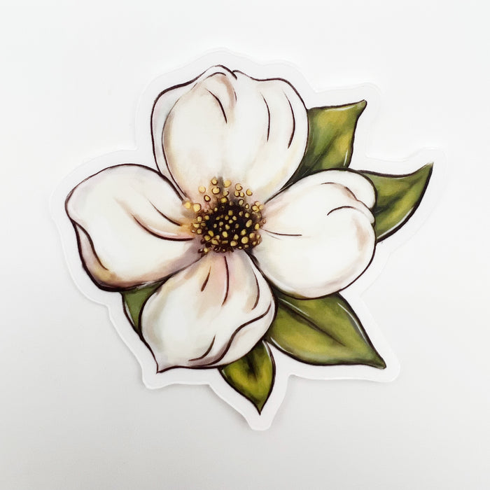 White Dogwood Flower Sticker