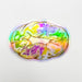 king cake, sticker, holographic, New Orleans art, Home Malone, Mardi Gras, Carnival, Fat Tuesday, cute sticker, purple green gold, parade, Krewe, beads