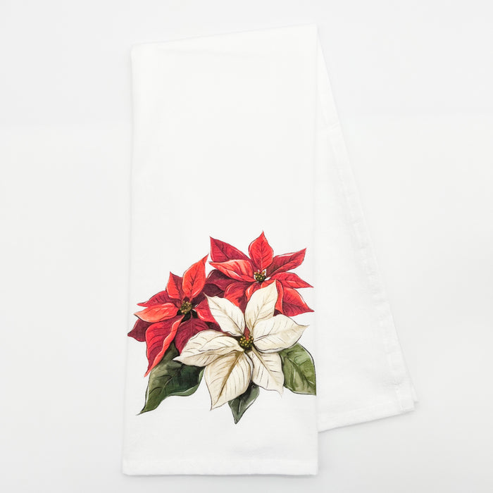 Poinsettias Tea Towel