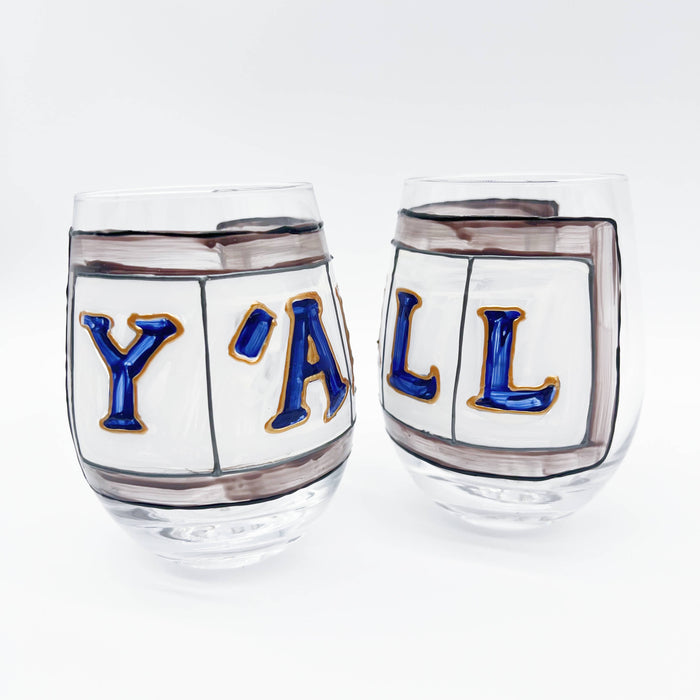 Y'all Wine Glass