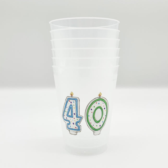 40th Birthday Party Cup Set