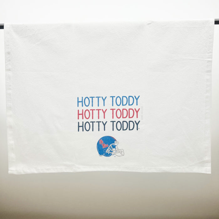 University of Mississippi State Ole Miss Hotty Toddy Football Blue + Red Southern College Holiday Time Gift Idea Guides Tea Towel