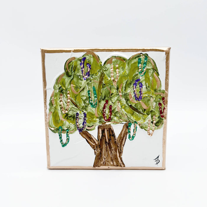 Bead Tree Painted Textured Canvas
