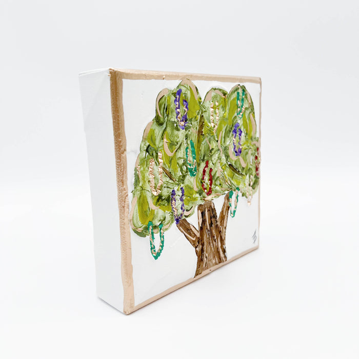 Bead Tree Painted Textured Canvas