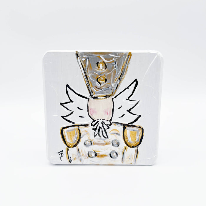 Silver & Gold Nutcracker Art Block