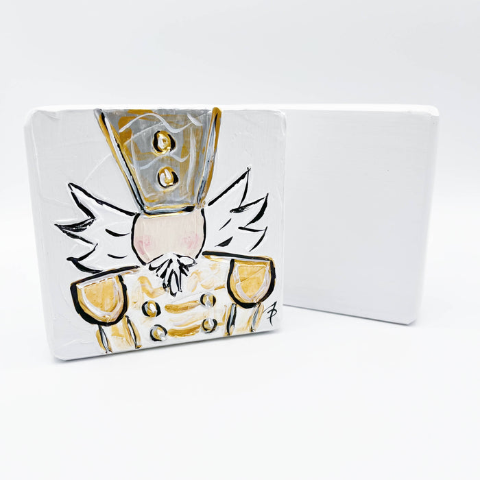 Silver & Gold Nutcracker Art Block