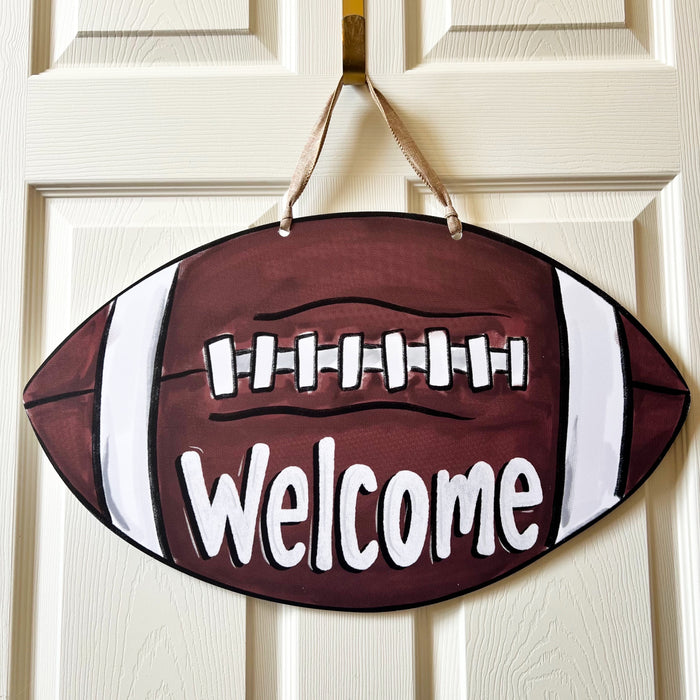 Welcome Football Door Hanger